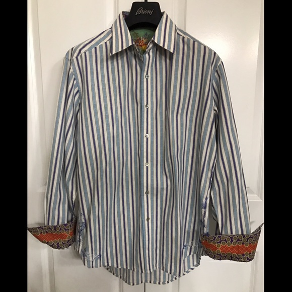 Robert Graham Shirt Mens Button Down Size L - Picture 8 of 8